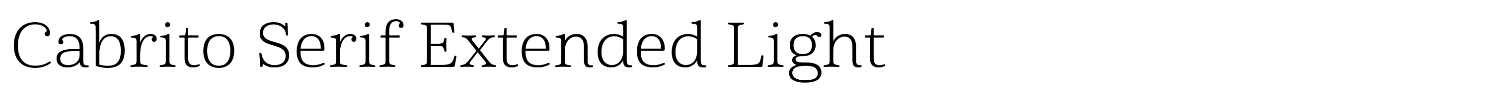 Cabrito Serif Extended Light